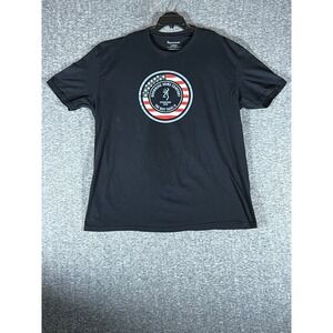 Browning Arms Company T Shirt Mens 3XL 3X Graphic Tee‎ USA Flag Logo